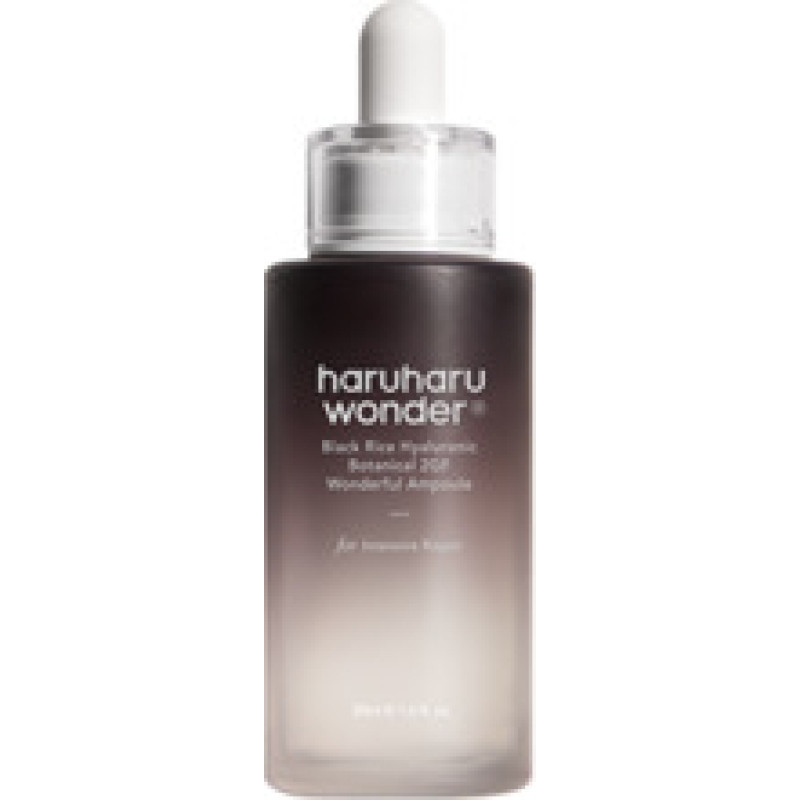 Haruharu Wonder Black Rice Hyaluronic Botanical 2GF Wonderful Ampoule - Ampule z čern&eacute; r&yacute;že proti st&aacute;rnut&iacute; pleti