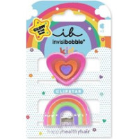 Invisibobble Clipstar Glow Happy Heart - Skřipeček do vlasů 2 ks