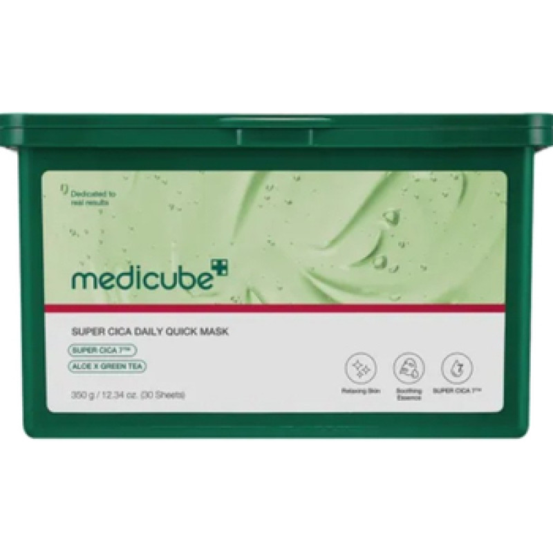 Medicube Super Cica Daily Quick Mask - Zklidňuj&iacute;c&iacute; pleťov&aacute; maska 30 ks