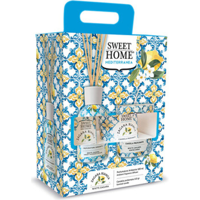 Sweet Home Collection White Zagara Set - D&aacute;rkov&aacute; sada aroma difuz&eacute;ru se sv&iacute;čkou