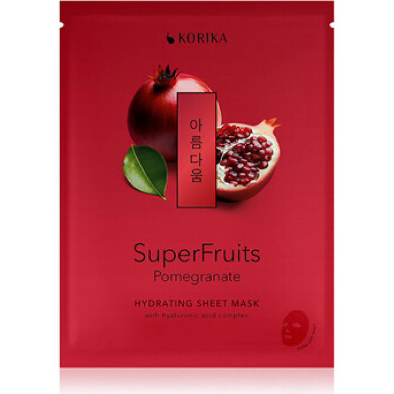 Korika Superfruits Gran&aacute;tov&eacute; jablko Hydrating Sheet Mask - Hydratačn&iacute; pl&aacute;t&yacute;nkov&aacute; maska