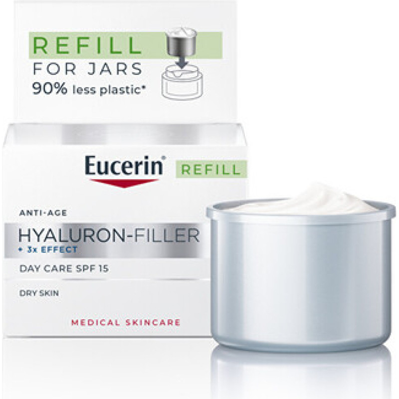 Eucerin Hyaluron-Filler+3x Effect Day Care Refill SPF 15 - N&aacute;hradn&iacute; n&aacute;plň pro kr&eacute;m pro zralou pleť