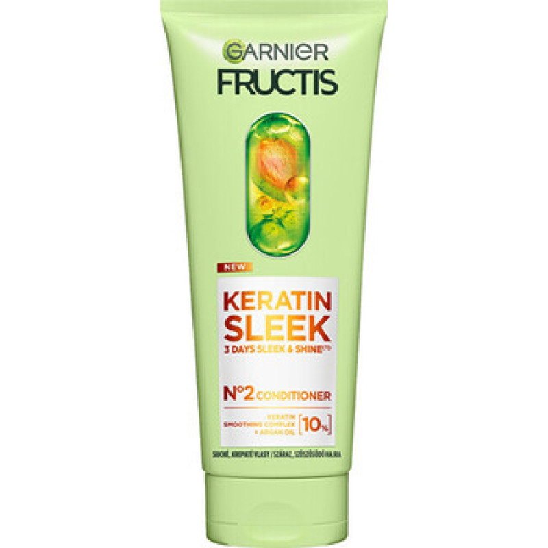 Garnier Fructis Keratin Sleek Conditioner - Kondicion&eacute;r pro such&eacute; a krepat&eacute; vlasy