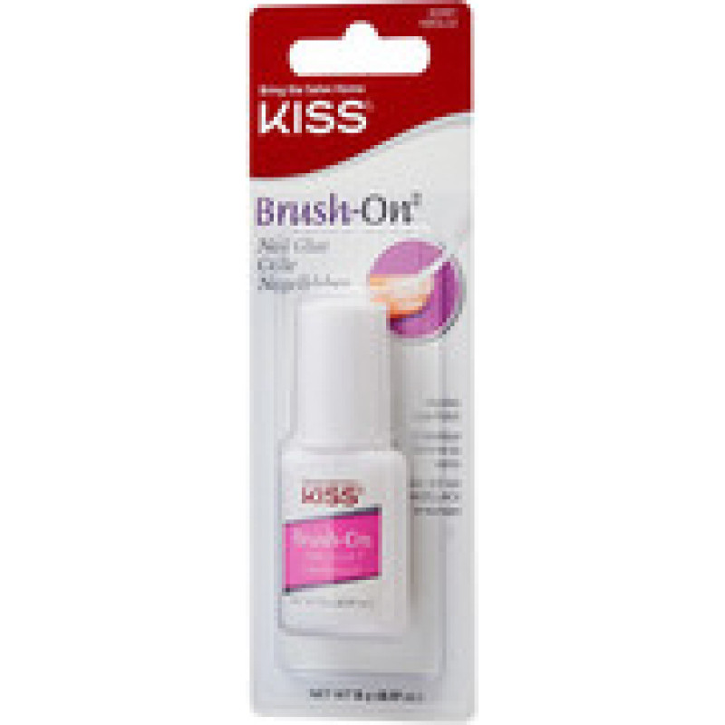 Kiss My Face Brush-On Nail Glue - Quick-drying nail glue with an application brush