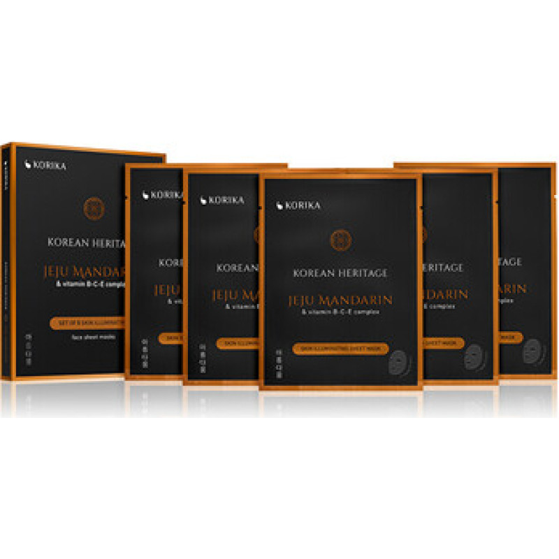 Korika Korean Heritage Mask Set - Sada rozjasňuj&iacute;c&iacute;ch pl&aacute;t&yacute;nkov&yacute;ch masek