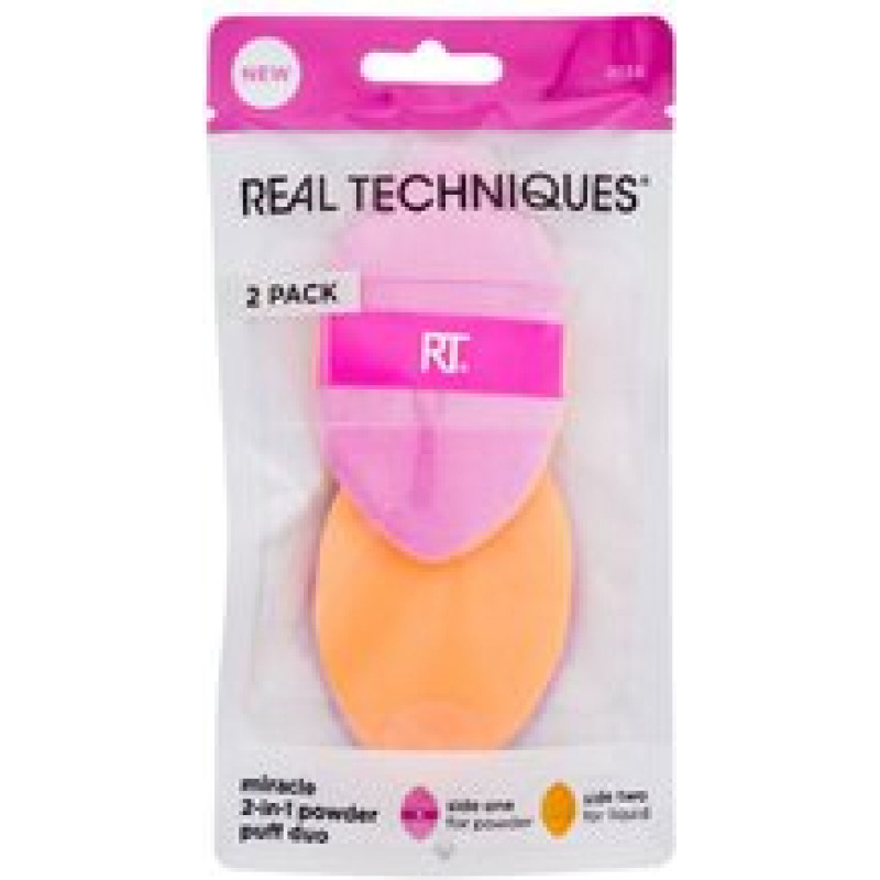 Real Techniques Miracle 2-In-1 Powder Puff Duo - Aplik&aacute;tor