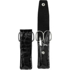 Dukas PL808 Synthetic Leather Solingen Black travel manicure