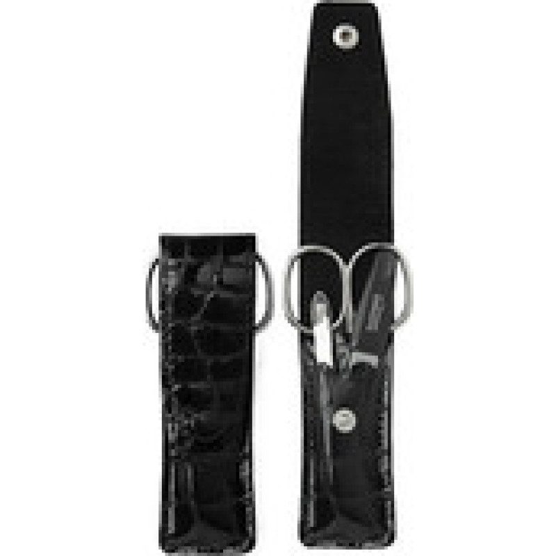 Dukas PL808 Synthetic Leather Solingen Black travel manicure