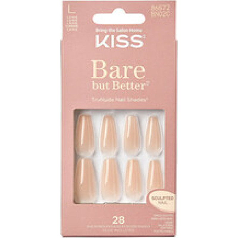 Kiss My Face Bare but Better Nails Nude Drama ( 28 pcs )