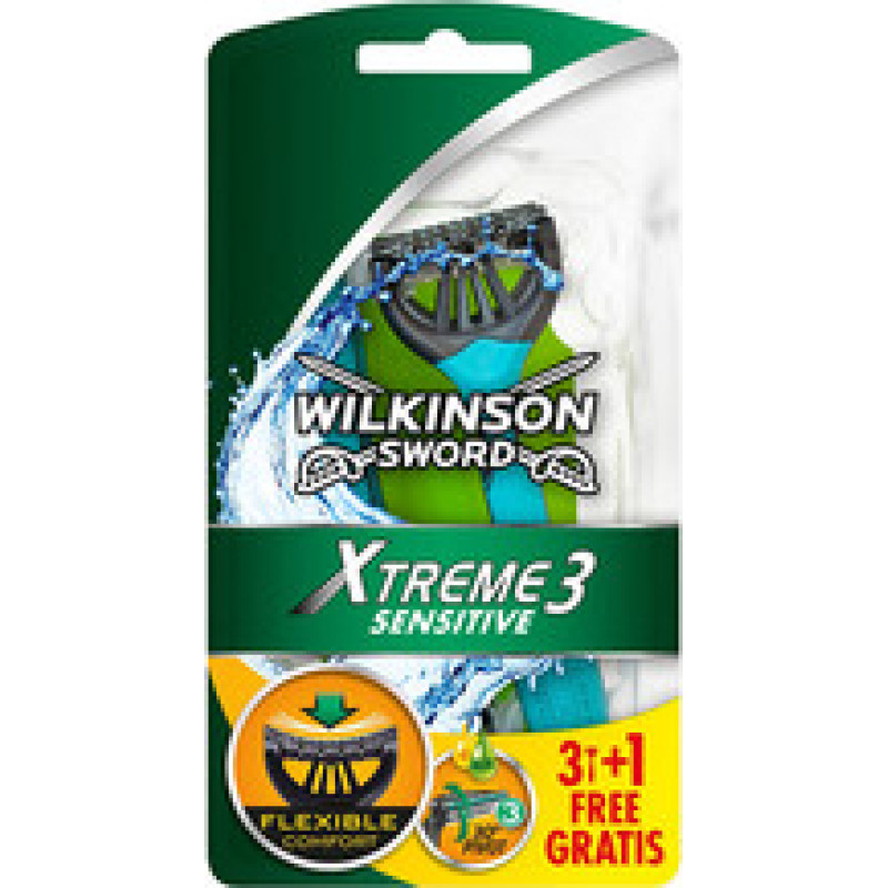 Wilkinson Sword Xtreme3 ​​Sensitive (4 pcs) - Disposable razor for men