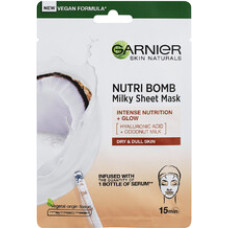 Garnier Skin Naturals Milky Tissue Mask - Textile face mask with coconut milk for dry skin