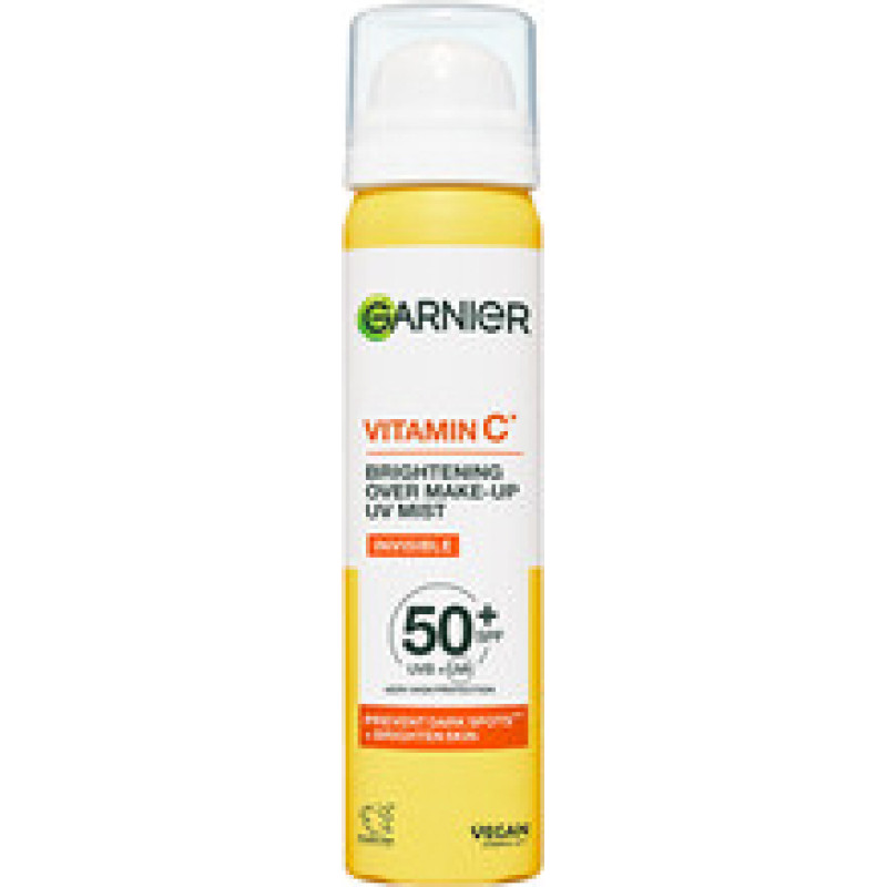 Garnier Vitamin C Brightening Over Make-up UV Mist SPF 50+ - Rozjasňuj&iacute;c&iacute; pleťov&aacute; mlha