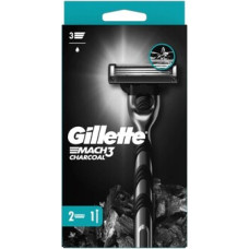 Gillette Mach3 Charcoal - Holic&iacute; strojek + 2 n&aacute;hradn&iacute; hlavice