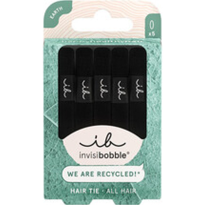Invisibobble Hair Tie Black - Gumička do vlasů 5 ks