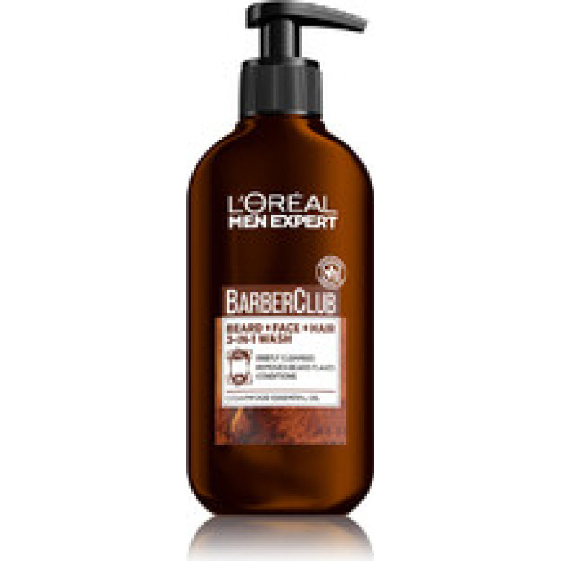 L&acute;or&eacute;al Professionnel Barber Club Gel 3in1 (Beard, Face & Hair Wash) 200ml