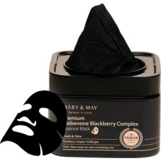 Mary & May Premium Idebenone Blackberry Complex Essence Mask ( 20 ks ) - V&iacute;ce&uacute;čelov&aacute; pleťov&aacute; maska