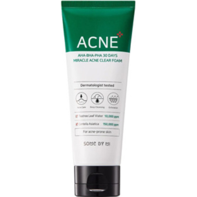 Some By Mi AHA.BHA.PHA 30 Days Miracle Acne Clear Foam - Hloubkově čistic&iacute; pěna pro problematickou pleť, akn&eacute;