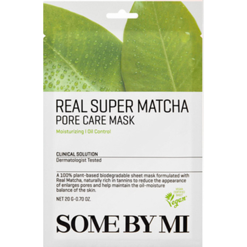 Some By Mi Real Super Matcha Pore Care Mask - Pleťov&aacute; maska na roz&scaron;&iacute;řen&eacute; p&oacute;ry