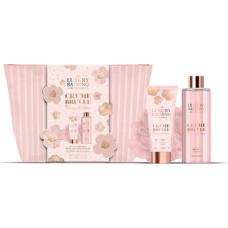 The Luxury Bathing Company D&aacute;rkov&aacute; sada p&eacute;če o tělo v kosmetick&eacute; ta&scaron;ce ( Creme brul&eacute;e, Pomerančov&yacute; & Vanilka )