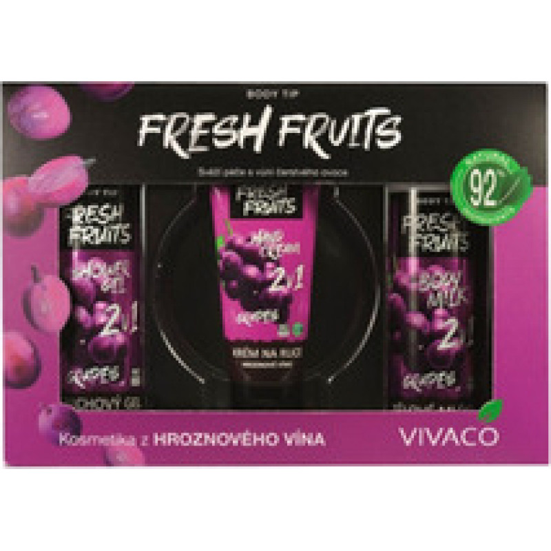 Vivaco Gift box of cosmetics with grape wine