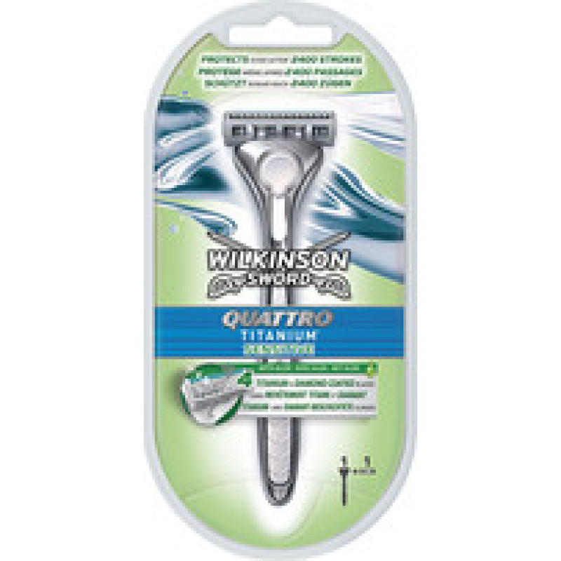 Wilkinson Sword Quattro Titanium Sensitive - Shaver for men