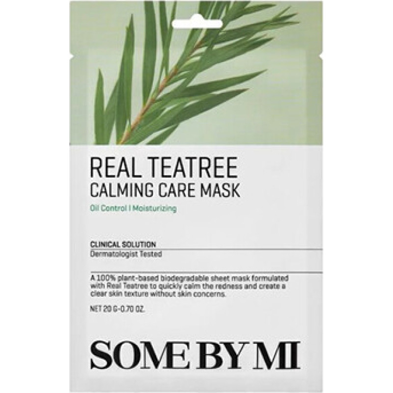 Some By Mi Real Teatree Calming Care Mask - Zklidňuj&iacute;c&iacute; pleťov&aacute; maska