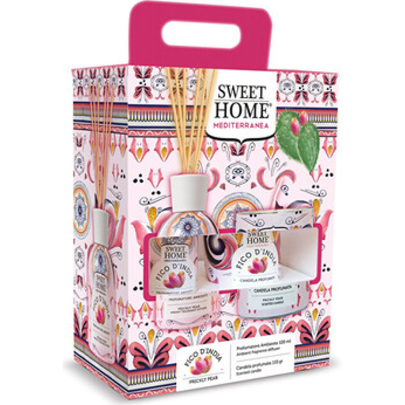 Sweet Home Collection Prickly Pear Set - D&aacute;rkov&aacute; sada aroma difuz&eacute;ru se sv&iacute;čkou