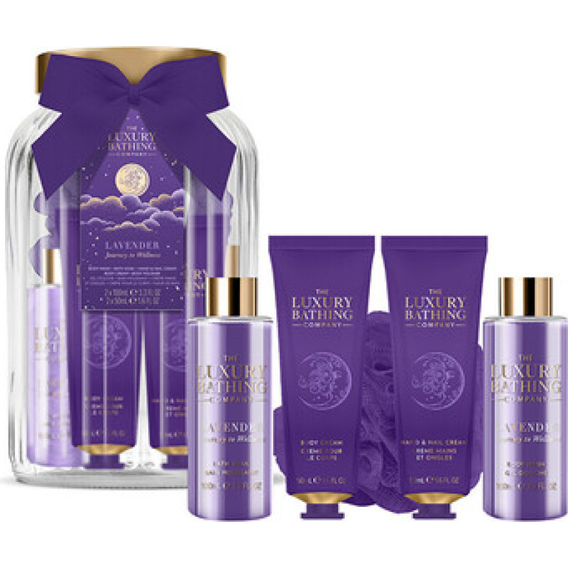 The Luxury Bathing Company D&aacute;rkov&aacute; sada tělov&eacute; p&eacute;če ve skleněn&eacute; d&oacute;ze ( Levandule )