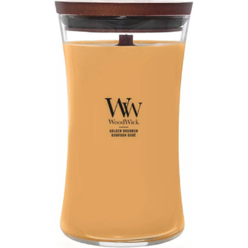Woodwick Golden Bourbon V&aacute;za ( zlat&yacute; bourbon ) - Vonn&aacute; sv&iacute;čka