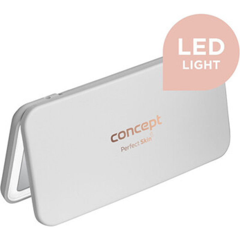 Concept KZ2010 - Kosmetick&eacute; kapesn&iacute; zrc&aacute;tko s LED osvětlen&iacute;m b&iacute;l&eacute;