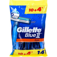 Gillette Blue2 Plus ( 10 + 4 pcs ) - Men's disposable razors