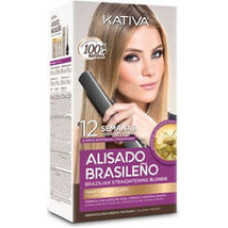 Kativa Brazilian Straightening Blonde Kit - Sada s keratinem pro narovn&aacute;n&iacute; vlasů