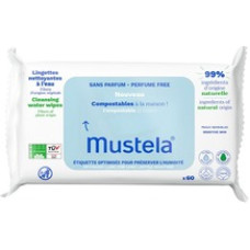 Mustela Compostable at Home Cleansing Water Wipes - Čistic&iacute; ubrousky bez parfemace