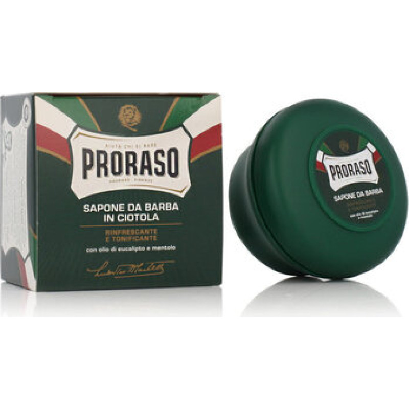 Proraso Green Shaving Soap - Refreshing shaving soap with eucalyptus