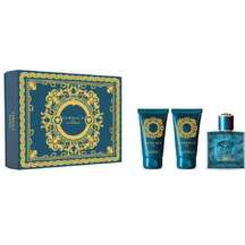 Versace Eros Gift Set 50 ml EDT, shower gel and Eros 50 ml After Shave Balsam Eros 50 ml