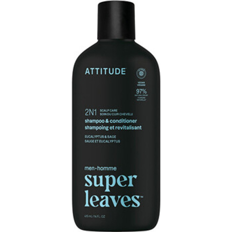 Attitude Super Leaves Eukalyptus & Sage Shampoo & Conditioner - P&aacute;nsk&yacute; zklidňuj&iacute;c&iacute; &scaron;ampon a kondicion&eacute;r 2v1