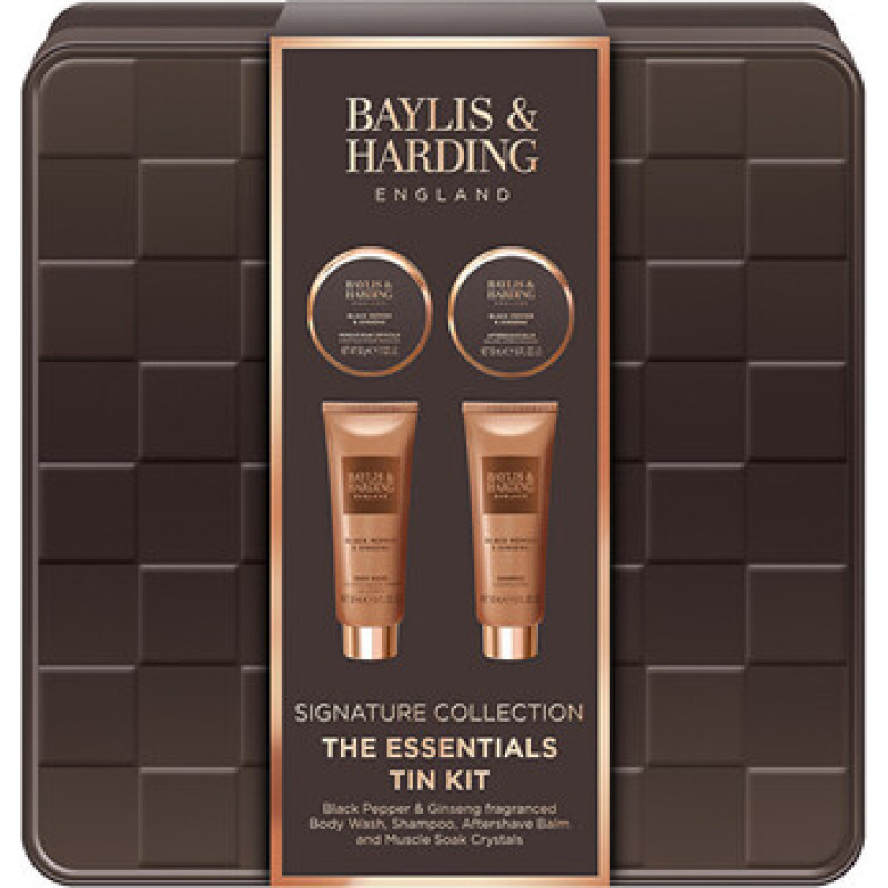 Baylis & Harding Essentials Tin Kit ( Čern&yacute; pepř & Žen&scaron;en ) - D&aacute;rkov&aacute; sada