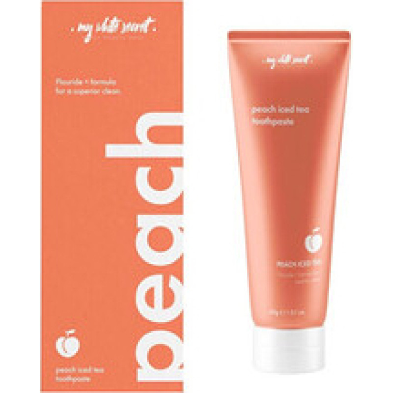 My White Secret Peach Iced Tea Toothpaste - Zubn&iacute; pasta brosvov&yacute; ledov&yacute; čaj