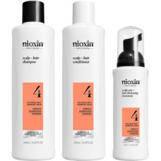 Nioxin System 4 Scalp Care Set - Sada p&eacute;če pro jemn&eacute; barven&eacute; v&yacute;razně ř&iacute;dnouc&iacute; vlasy