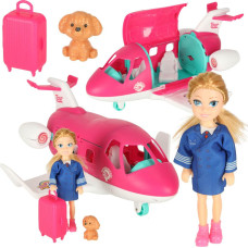 Saliekamās lelles lidmašīnas stjuartes piederumi