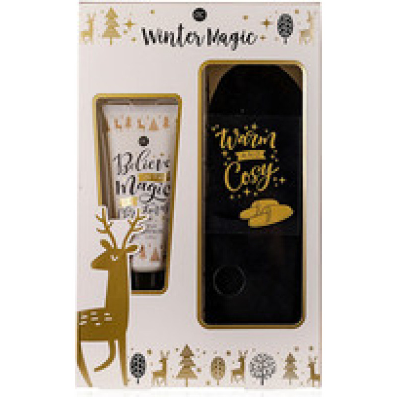 Accentra Winter Magic Foot Care Set - Foot care gift set with slippers