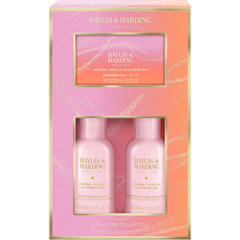 Baylis & Harding Hand & Body Care Set ( Jojoba, Vanilka & Mandlov&yacute; olej ) - D&aacute;rkov&aacute; sada tělov&eacute; p&eacute;če
