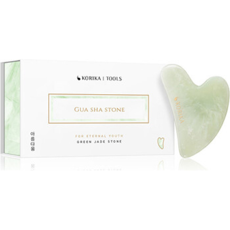 Korika Gua Sha Stone ( green ) - K&aacute;men ze zelen&eacute;ho jadeitu