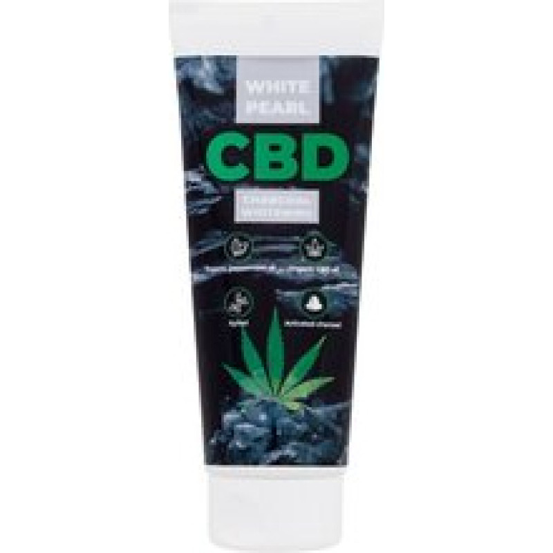 Vitalcare CBD Charcoal Whitening Toothpaste - Bělic&iacute; zubn&iacute; pasta s konopn&yacute;m olejem a aktivn&iacute;m uhl&iacute;m