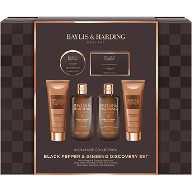 Baylis & Harding Men Discovery Set ( Čern&yacute; pepř & Žen&scaron;en ) - D&aacute;rkov&aacute; sada