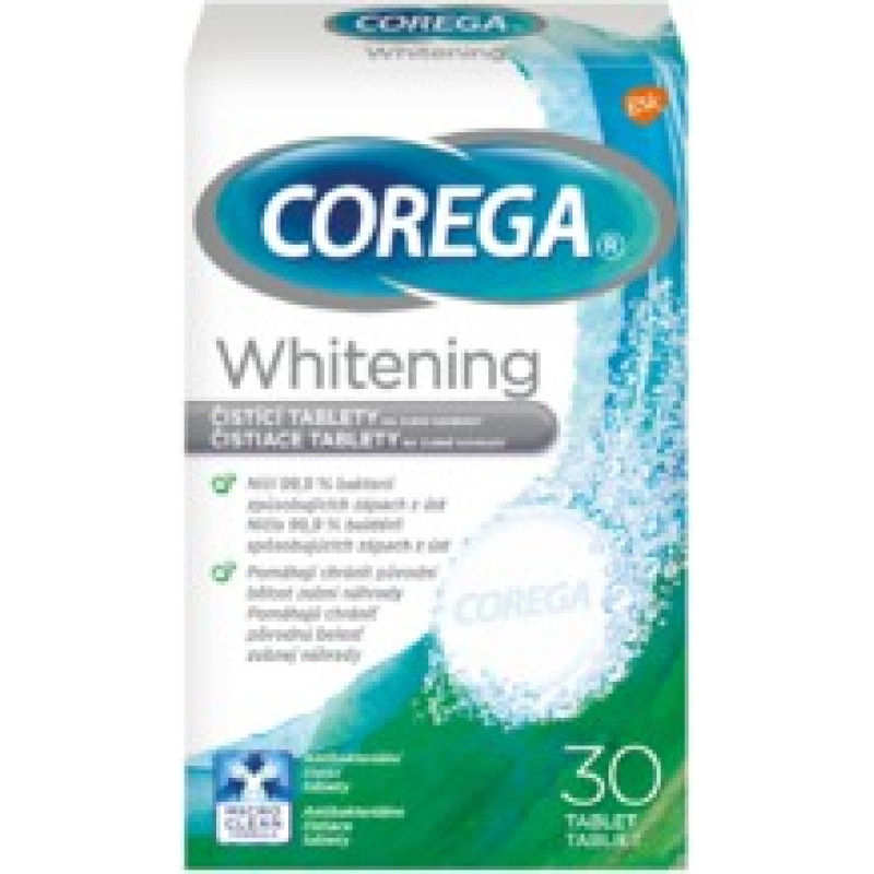 Corega Whitening 30 Dental Cleaning Tablets