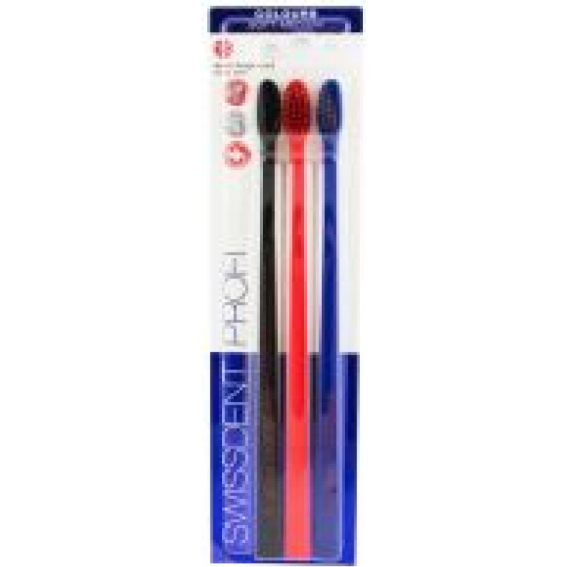 Swissdent Colours Soft-Medium Set - Set toothbrushes 2 +1 FREE