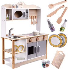 LULILO bērnu koka virtuve MDF KUKETO + aksesuāri