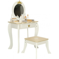 Bērnu koka tualetes galdiņš ar piederumiem, balts