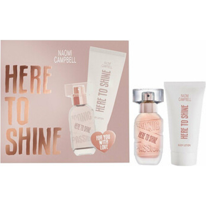 Naomi Campbell Here To Shine D&aacute;rkov&aacute; sada EDT 15 ml a tělov&eacute; ml&eacute;ko 50 ml